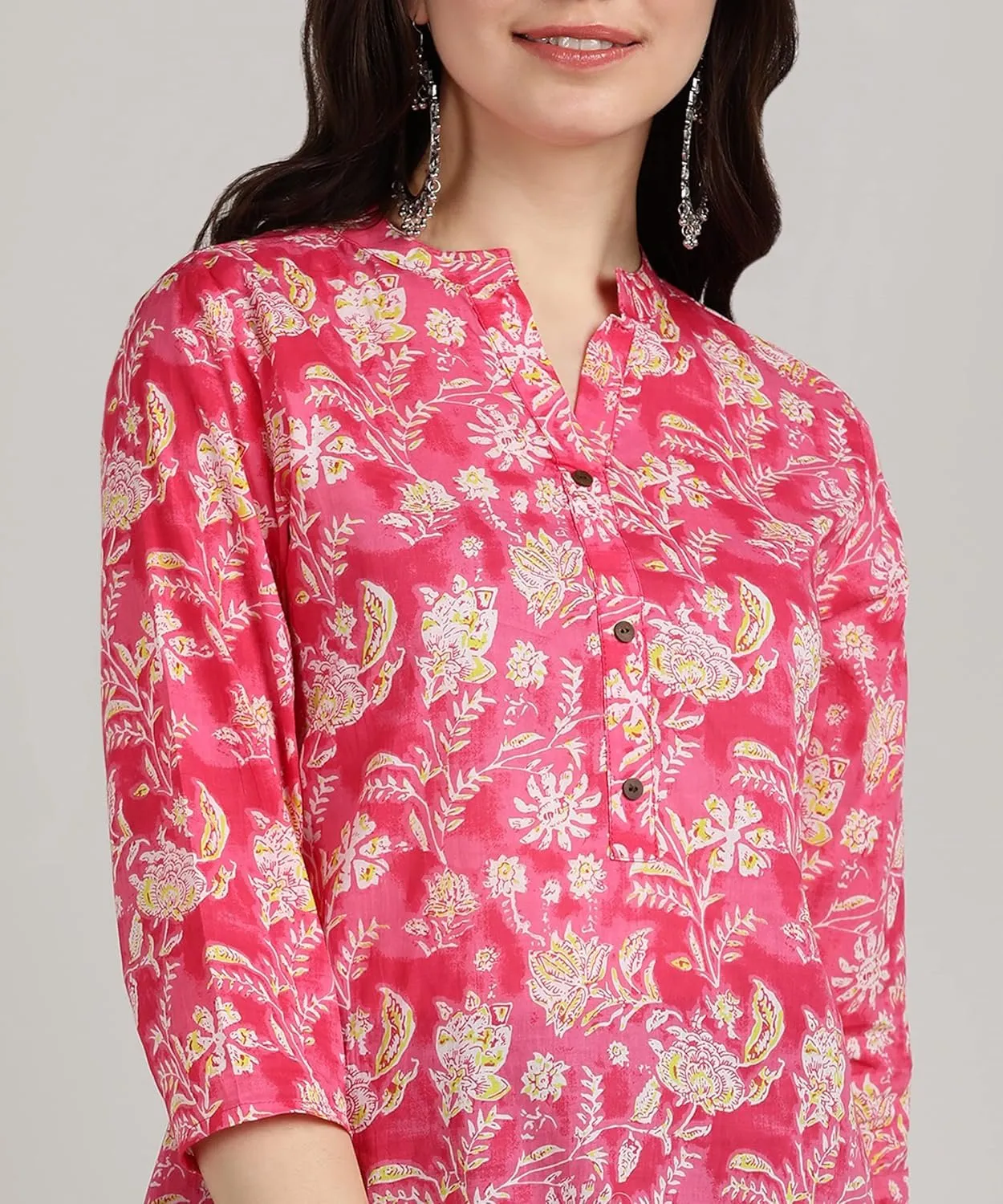 Handmade Cotton Hand Block Printed Short Kurti for Women